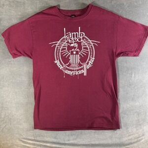 Lamb of God Pure American Metal Band T-Shirt Maroon Mens Large Graphic Tee